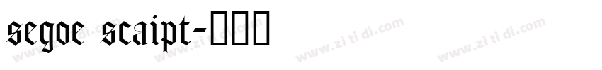 segoe scaipt字体转换